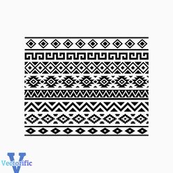 Aztec Pattern SVG, Border Svg, Tribal Svg, Indian Svg, Aztec Print Svg, Ethnic Print Svg, Native American Svg, Cut Files
