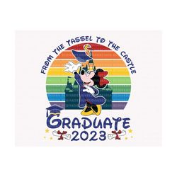 Graduate Tassel To Castle Svg, Graduate 2023 Svg, Graduation Shirt Svg, Senior 2023 Svg, Class of 2023 Svg, Colorful Mag
