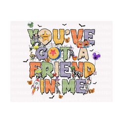 You've Got A Friend In Me PNG, Retro Halloween Png, Spooky Vibes Png, Trick Or Treat Png, Halloween Skeleton Masquerade,