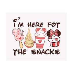 I'm Here For The Snack Svg, Drink And Food Svg, Funny Valentines, Valentine's Day, Retro Valentines Svg, Valentines Snac