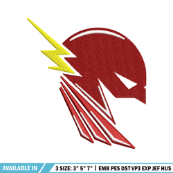 The flash head embroidery design, the flash embroidery, movie design, Embroidery file, movie shirt, Digital download.