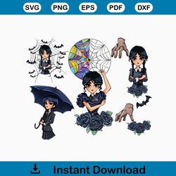 Wednesday Addams Png Bundle , Wednesday Png, Nevermore Academy Png, Addam Family, Jenna Ortega Png, Wednesday Dance Png
