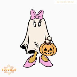 Daisy Ghost Halloween Svg Png, Retro Daisy, Spooky Season Svg, Daisy Scary Halloween Svg, Halloween Pumpkin Svg Png, Dai