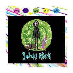 John rick SVG, john rick gift, morty john wick, morty crossover, rick sanchez, rick sanchez svg, rick sanchez gift, tren