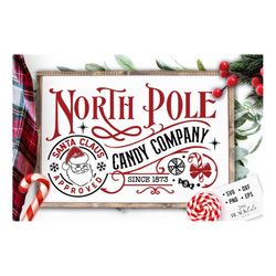 North pole candy canes svg, Candy canes svg,  Candy canes poster svg, Farmhouse Christmas svg, Farmhouse Christmas poste