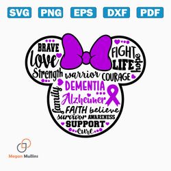 ALZHEIMER SVG, Ribbon Breast Alzheimer, Dementia Alzheimer ribbon, awareness purple, Clip Art, dementia awareness, insta