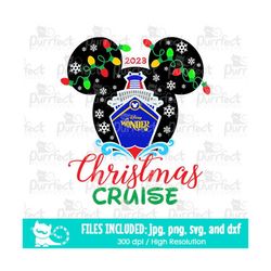 Mouse Ship Wonder Christmas Cruise SVG, Family Holiday Trip 2023, Digital Cut Files svg dxf png jpg, Printable Clipart,