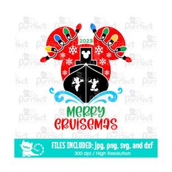 Merry Cruisemas Christmas Lights SVG, Family Cruise Vacation Shirt, Digital Cut Files svg dxf jpeg png, Printable Clipar