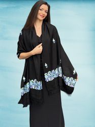Embroidered Wool Wrap