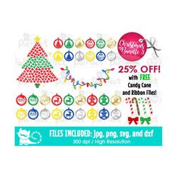 Christmas Bundle 3 SVG, Digital Cut Files in svg, dxf, png and jpg, Printable Clipart