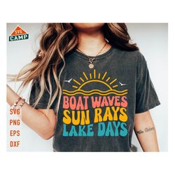 Boat Waves Sun Rays Lake Days Svg, Lake Life Svg, Summer Lake Svg, Lake Vacation Svg, Summer Lake Png, Lake Days Svg, La