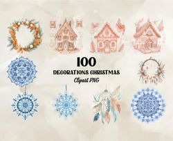 100 Decorations Christmas Png, Christian Christmas Svg, Christmas Design, Christmas Shirt, Christmas 120