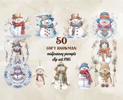50 Cofy Snowman Png, Christian Christmas Svg, Christmas Design, Christmas Shirt, Christmas 122