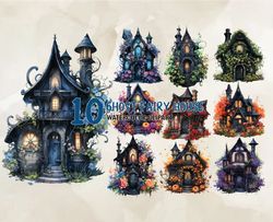 10 Ghost Fairy House, Halloween Svg, Cute Halloween, Halloween, Halloween Png 47