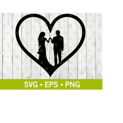 Wedding Bride and Groom Love Heart Svg, Bride SVG, Groom Svg, Marriage SVG, Love Heart Svg, Getting Married Svg, Wedding
