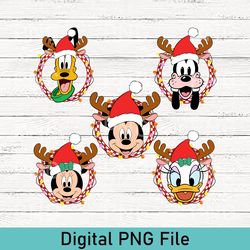 Vintage Mickey Christmas Character, Disney Christmas PNG, Disney Christmas Friends PNG, Retro Disneyland Christmas PNG