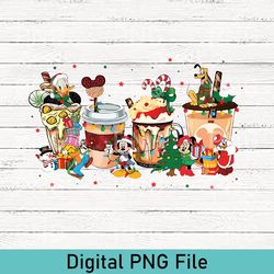 Cute Disney Mickey Minnie Pluto Christmas Coffee PNG, Cute Christmas PNG, Disney Christmas coffee PNG, Christmas Digital
