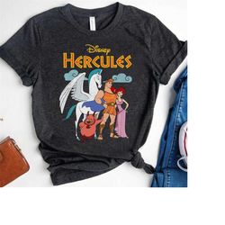 Disney Hercules Classic Group Shot Vintage Graphic Shirt, Disneyland Vacation Trip Unisex T-shirt Family Birthday Gift A