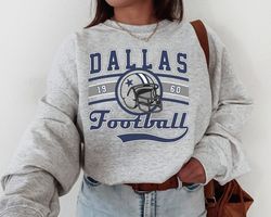 Dallas Football T-Shirt Sweatshirt, Vintage Style Dallas Football Shirt, Cowboy Sweatshirt, Dallas Shirt, Football Shirt