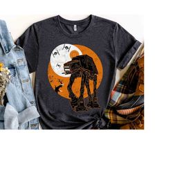 AT-AT Walker Death Star Halloween Retro Shirt, Funny Star Wars Halloween Tee, Galaxy's Edge Spooky Season Family Vacatio