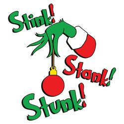 Retro Grinch Stink Stank Stunk SVG Graphic Design File