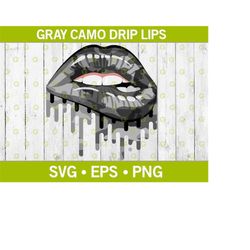 Fashion Grey Camouflage Dripping Lips Svg, Drip Lips Svg, Biting Lips Svg, Fashion Lips Svg, Designer Lips Svg, Sublimat