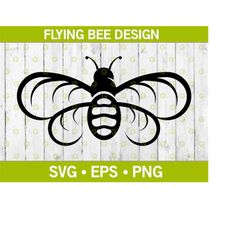 Flying Bee SVG, Insect SVG, Bug Svg, Animal Svg, Sting Svg, Flying Insect Svg, Stinger Svg, BumbleBee Svg, Nature Svg