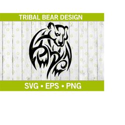 tribal bear svg, grizzly bear svg, wild animal svg, wild bear svg, bear cut file, tribal bear, bear decal svg, wild bear