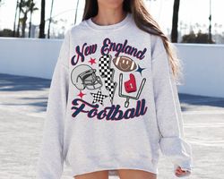 Retro New England Football Sweatshirt T-Shirt, The Pats Shirt, Vintage New England Crewneck, Patriot Sweatshirt, New Eng