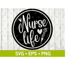 nurse life round decal svg, medical decal svg, nursing girl svg, i love nursing, i am a nurse svg, registered nurse svg,