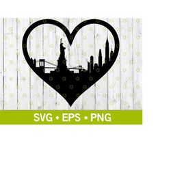 I Love New York USA Love Heart SVG, United States SVG, New York Svg, Love Heart Svg, Newyork Skyline Svg, City Scenery S