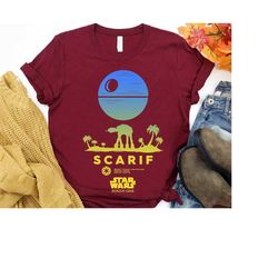 Star Wars Scarif Star AT-AT Walker Gradient Poster Shirt, Galaxy's Edge Holiday  Unisex T-shirt Family Birthday Gift Adu