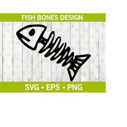 Fish Bones Design SVG, Ocean Svg, Animal Svg, Sea Svg, Skeleton Svg, Svg Cut File, Cricut Svg, Sea Creature Svg