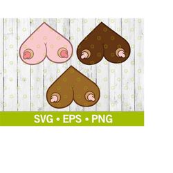 Big Tis Hearts, Large Nipples SVG Bundle. Print & Cut For Cricut, Silhouette, Funny Big Boobs Svg, Big Tits Svg, Adult S