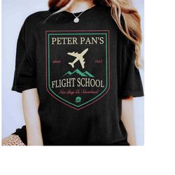 Disney Peter Pan's Flight School Neverland 1953 Retro Shirt, Magic Kingdom Holiday  Unisex Tshirt Family Birthday Gift A