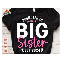 promoted to big sister svg, baby announcement svg, big sister svg, promoted to big sister 2024 svg, newborn announcement