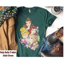 Disney Princess Characters Group Vintage Floral Portrait Shirt, WDW Magic Kingdom Unisex T-shirt Family Birthday Gift Ad