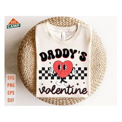 Daddy's Valentine Svg, Groovy Valentine Svg, kids Valentine Svg, Mini Valentine Svg, Daddy Valentine, Retro Valentine, V