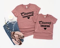 Chaos Coordinator Shirt Png,Chaos Creator Shirt Png,Matching Mom and Daughter,Matching Outfit,Mom and Baby,Pregnancy Ann
