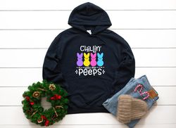 Chillin With My Peeps, Easter Bunny Shirt Png, Easter Day Shirt Png,Cute Easter Bunny Shirt Png, Matching Family Easter