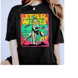 Retro Star Wars The Rise of Skywalker Rey 90s  Shirt, Galaxy's Edge Trip, Unisex T-shirt Family Birthday Gift Adult Kid