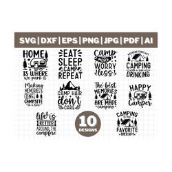 Camping SVG Bundle, Camping svg, Camp SVG, Cut File, Silhouette, Digital Download, Camping Life svg, Camp Clipart, Campi