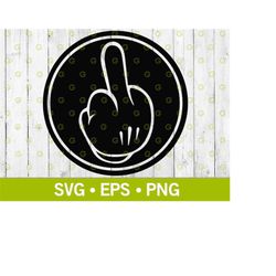 fuck you cartoon hand round decal svg, middle finger decal, fuck off decal, funny decal, offensive svg, car decal svg, t