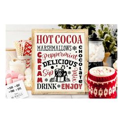 Hot cocoa subway svg, Hot cocoa svg,  Old fashioned hot cocoa svg, Vintage hot cocoa svg, Vintage Christmas svg, served