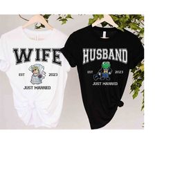 Personalized Bride and Groom Kermit Annie Shirt, Disney The Muppets Show Couple Sweater, Disney Wedding Wife Husband Hon