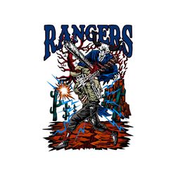 Texas Rangers Inspired MLB Baseball SVG Graphic Design File