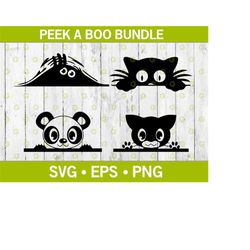 Peek A Boo SVG, SVG Bundle, Anime Svg, Animal Svg, Cricut Svg, Cat Svg, Kitten Svg, Panda Svg, Cartoon Svg, Svg Cut File