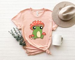 Frog Mushroom Shirt Png,Kawai Frog Shirt Png,Dancing Frog Toad Demons With Bells, Japanese Art T Shirt Png, Gift For Wom