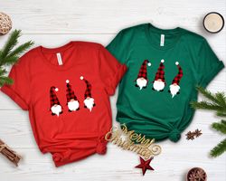 Gnomes Buffalo Plaid Shirt Png,Christmas Shirt Png, Christmas Tee, Christmas Gnomes Shirt Png,Gnome Christmas, Christmas