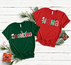 Grandma Christmas Shirt Png, Nana Christmas Shirt Png, Grandchild Gift, Christmas Party Shirt Png, Family Matching Shirt